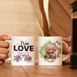 5 True Love White Mug, Personalized, 11oz Coffee Mug, Custom Mug 11oz